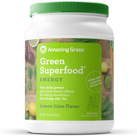 Green Superfood Energy Lemon Lime 100svg by Amazing Grass