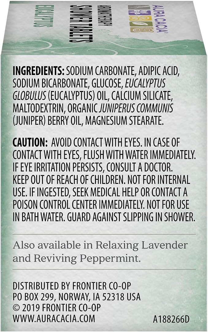 Shower Tablets Eucalyptus by Aura Cacia