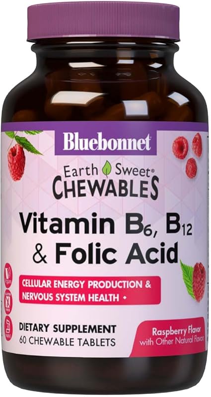 Vitamin B6, B12 Plus Folic Acid Chewables by Bluebonnet
