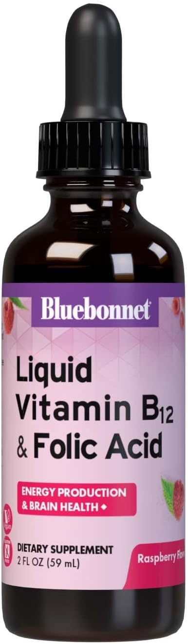 Vitamin B12 & Folic Acid Liquid 2oz by Bluebonnet