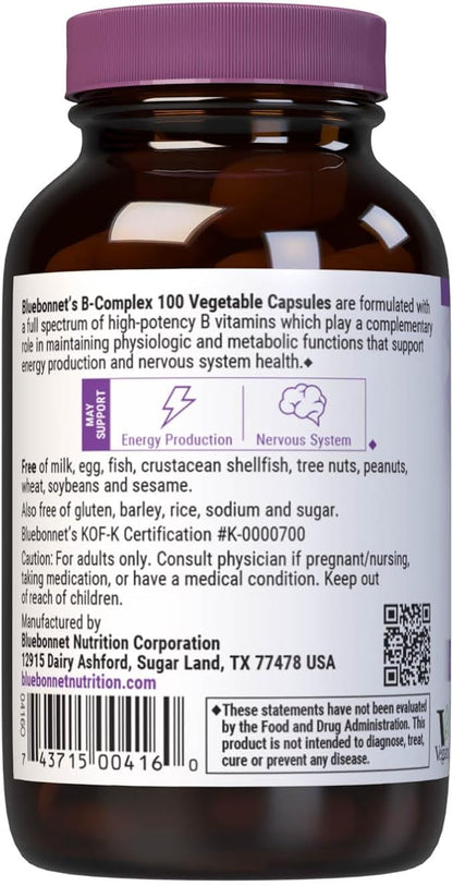 B-Complex 100 50VegCaps by Bluebonnet