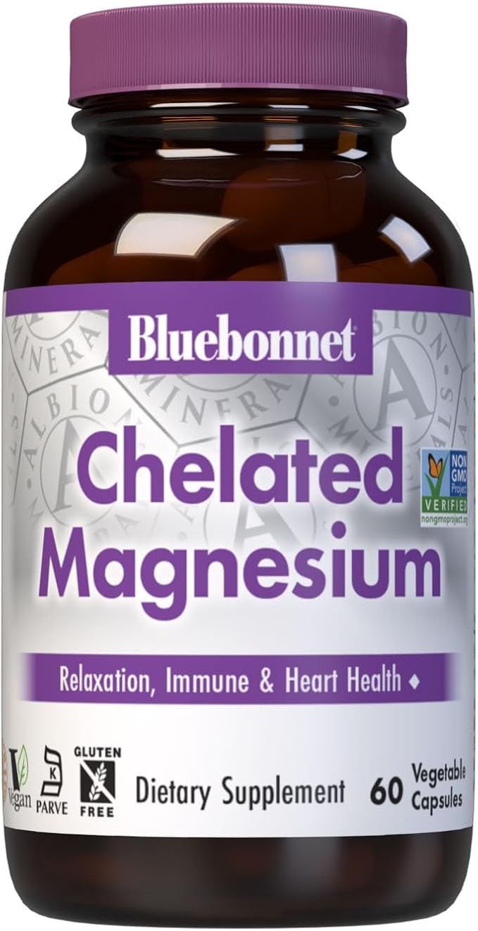 Chelated Magnesium 60VegCaps by Bluebonnet