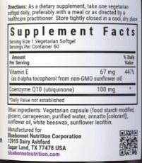 CoQ10 100mg 60 Softgels by Bluebonnet