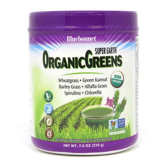 Super Earth Organic Greens 7.4oz by Bluebonnet