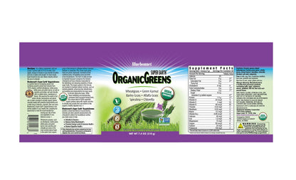 Super Earth Organic Greens 7.4oz by Bluebonnet