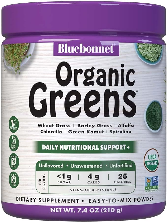 Super Earth Organic Greens 7.4oz by Bluebonnet