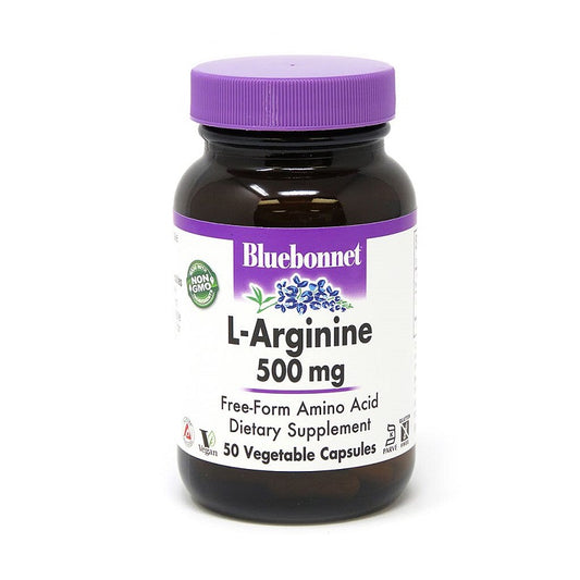 L-Arginine 500mg 50VegCaps by Bluebonnet
