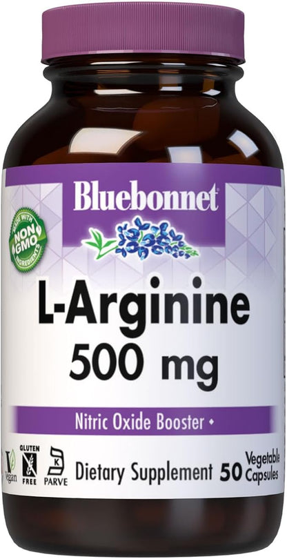 L-Arginine 500mg 50VegCaps by Bluebonnet