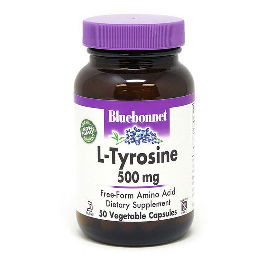 L-Tyrosine 500mg 50VegCaps by Bluebonnet
