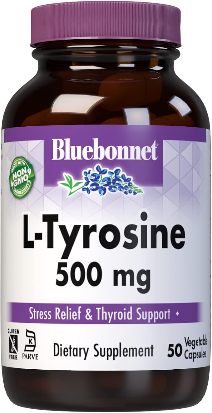 L-Tyrosine 500mg 50VegCaps by Bluebonnet