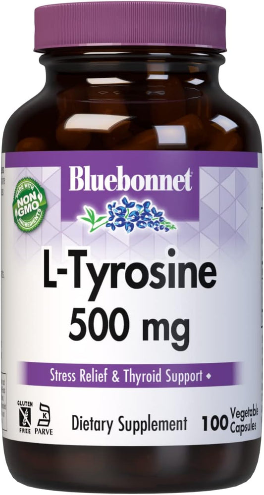 L-Tyrosine 500mg 100VegCaps by Bluebonnet