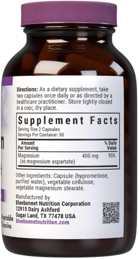 Magnesium Aspartate 100VegCaps by Bluebonnet