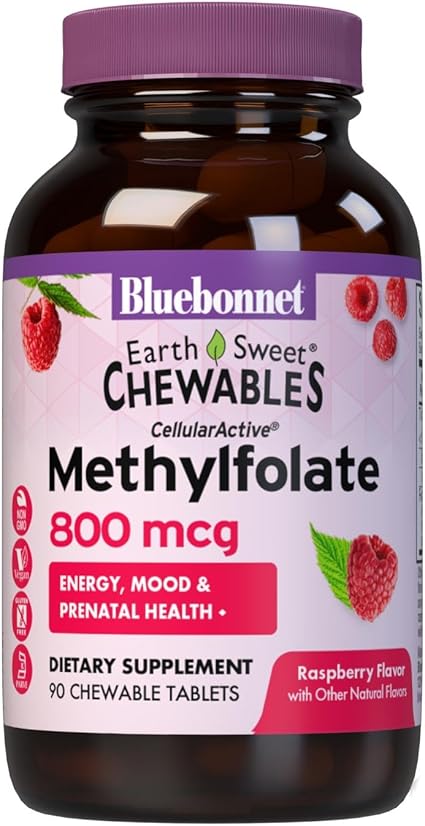 Methylfolate 800mcg 90 Chewables by Bluebonnet