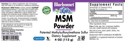MSM Powder 4oz by Bluebonnet