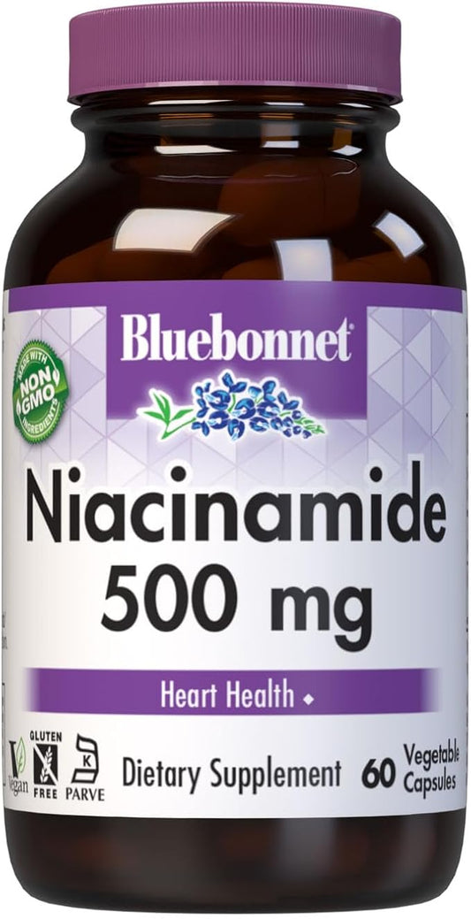 Niacinamide 500mg 60VegCaps by Bluebonnet