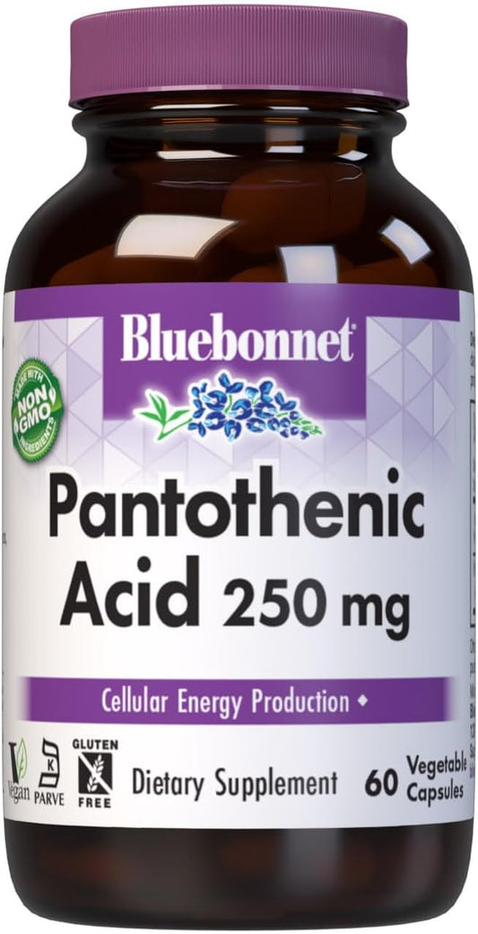 Pantothenic Acid 250mg 60VegCaps by Bluebonnet