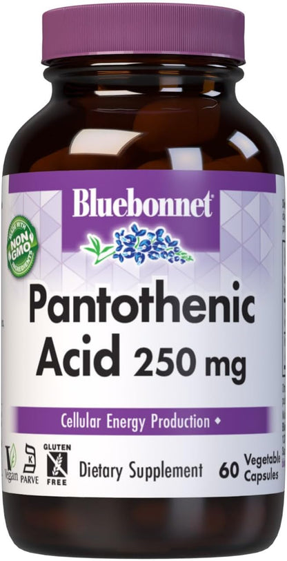 Pantothenic Acid 250mg 60VegCaps by Bluebonnet
