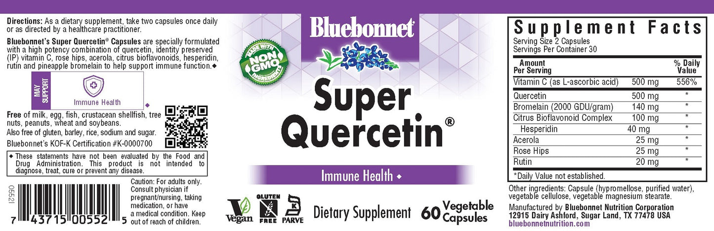 Super Quercetin 60VegCaps by Bluebonnet