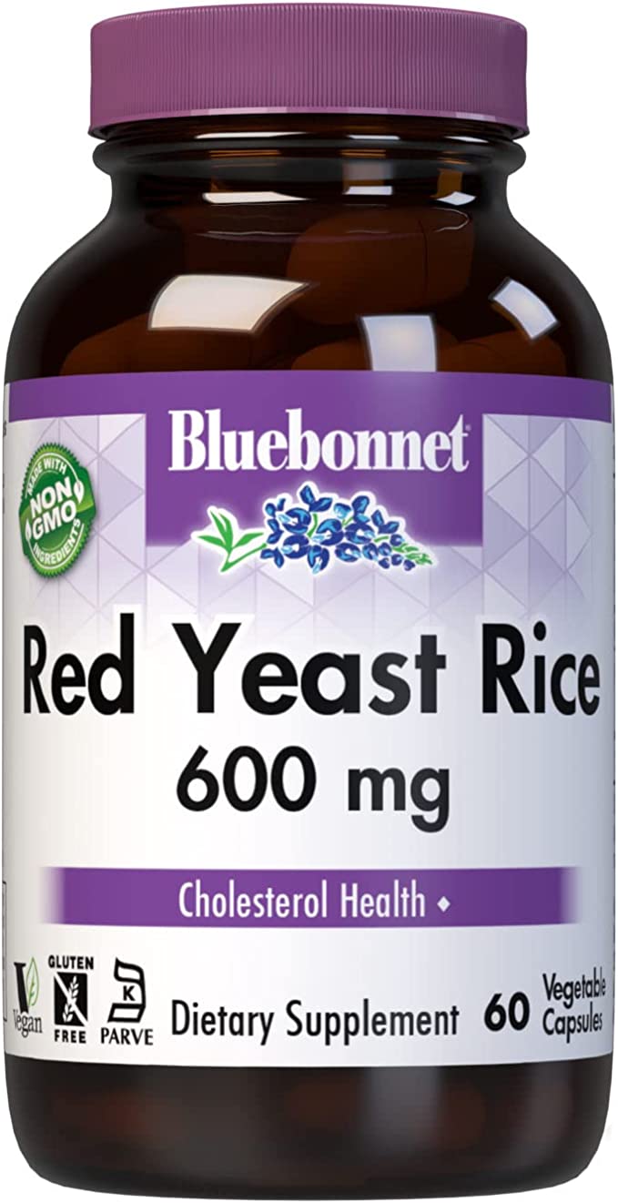 Red Yeast Rice 600mg Veg Capsules by Bluebonnet