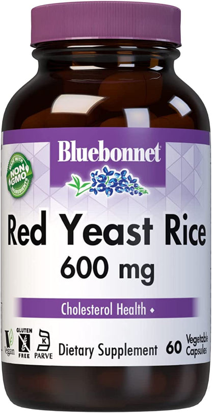 Red Yeast Rice 600mg Veg Capsules by Bluebonnet