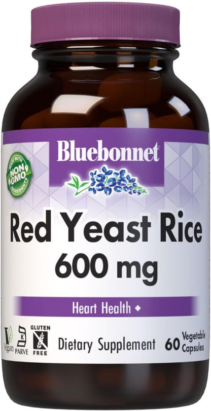 Red Yeast Rice 600mg Veg Capsules by Bluebonnet