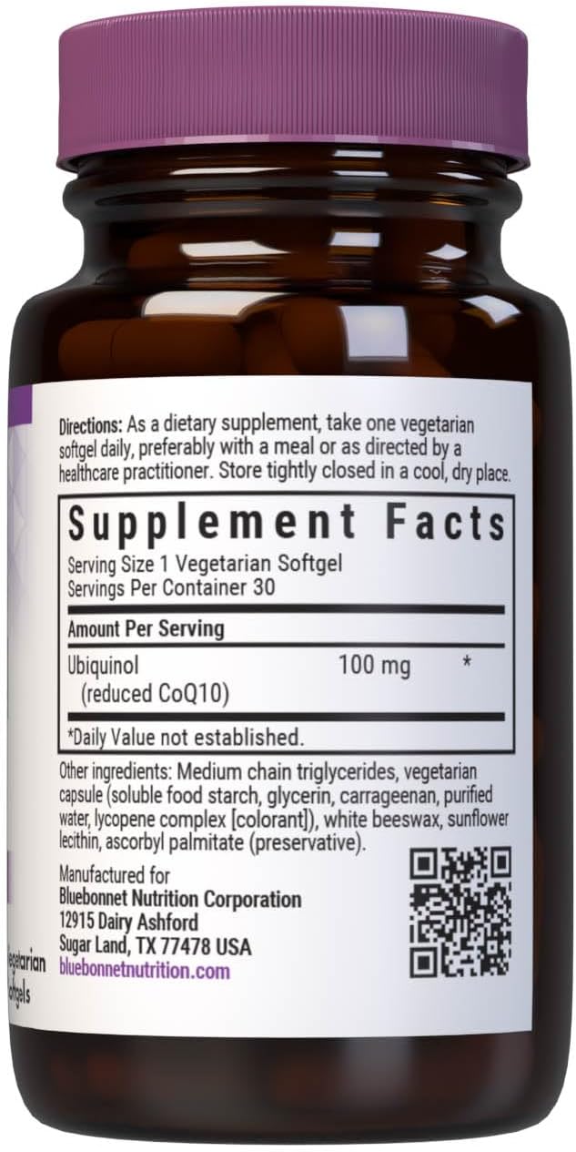 Ubiquinol 100mg Softgels by Bluebonnet