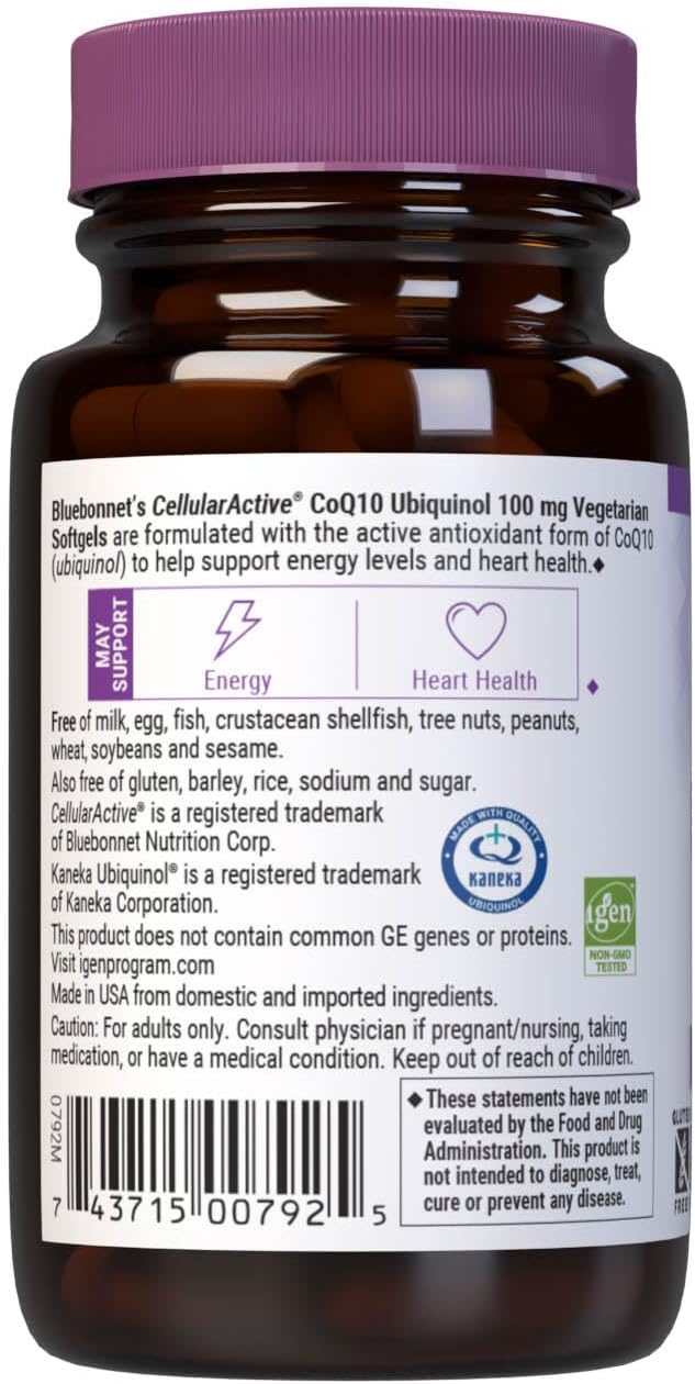 Ubiquinol 100mg Softgels by Bluebonnet