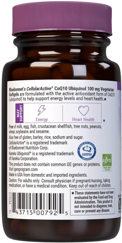 Ubiquinol 100mg Softgels by Bluebonnet
