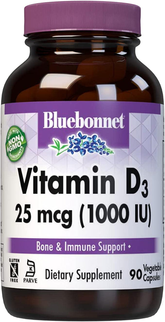 Vitamin D3 1000iu Capsules by Bluebonnet