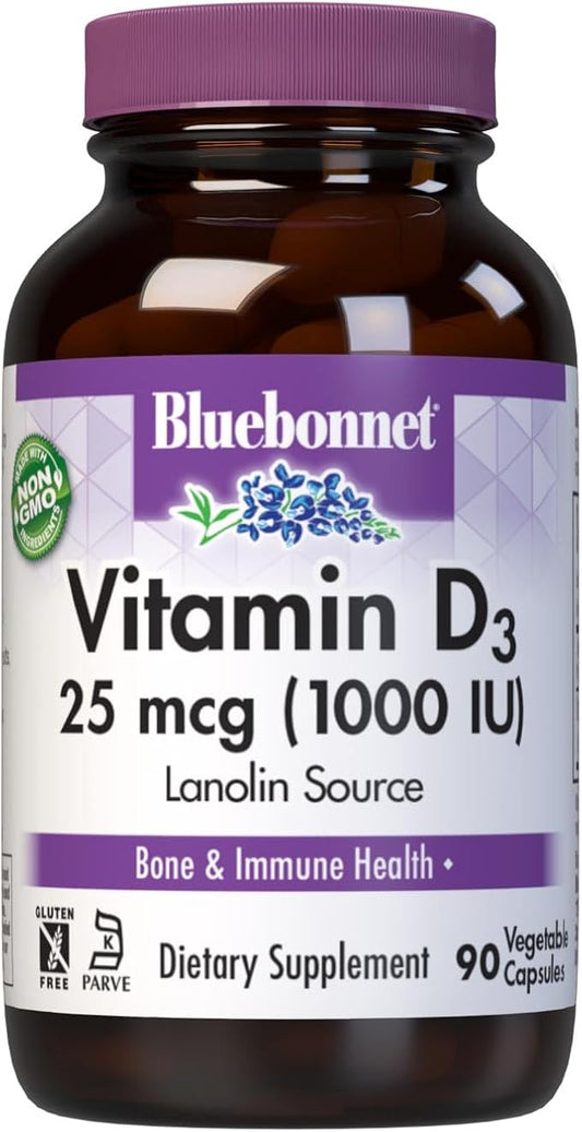 Vitamin D3 1000iu Capsules by Bluebonnet
