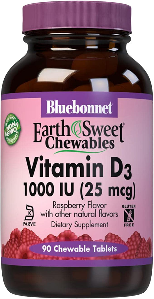 Vitamin D3 1000iu Chewable Tablets by Bluebonnet