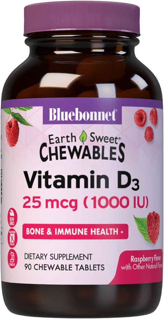 Vitamin D3 1000iu Chewable Tablets by Bluebonnet