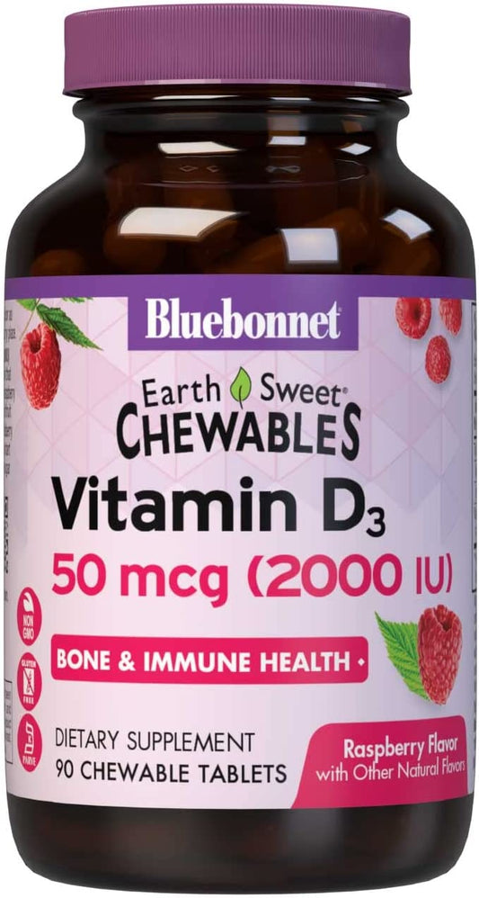 Vitamin D3 Chewable Tablets by Bluebonnet