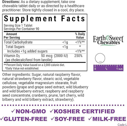 Vitamin D3 Chewable Tablets by Bluebonnet