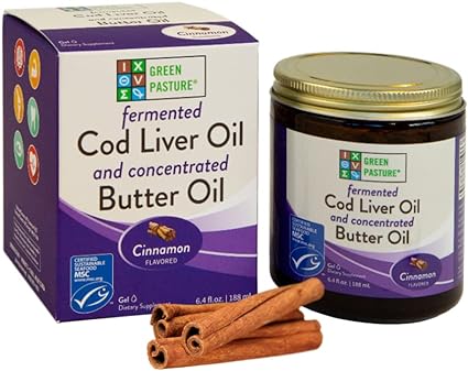Fermented Cod Liver Oil and Butter Blend Cinnamon Flavor by Green Pasture