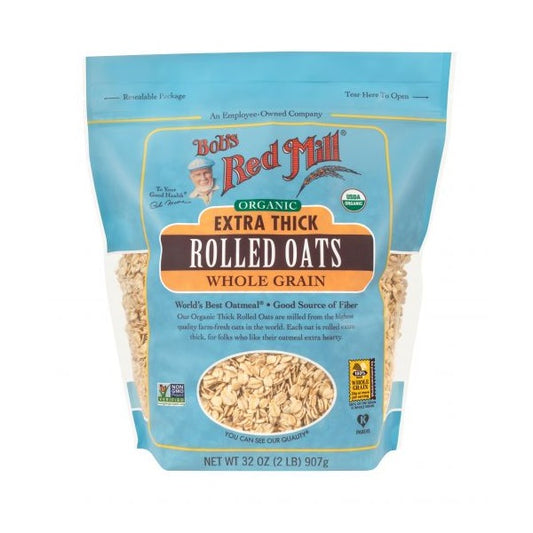 Rolled Oats Extra Thick Organic 32oz by Bob's Red Mill
