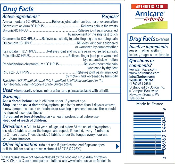 Arnicare Arthritis Tabs by Boiron
