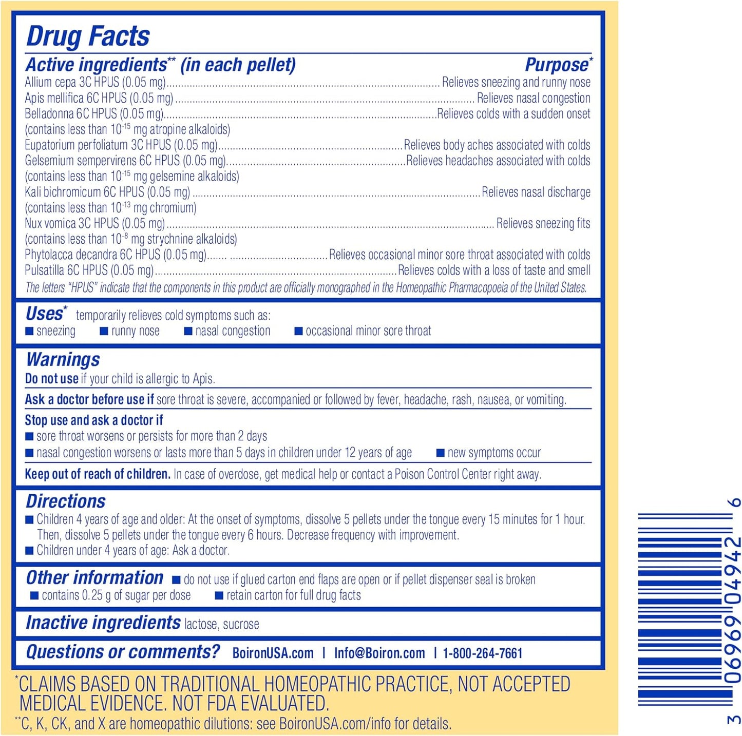 Children's Cold Calm Pellets by Boiron