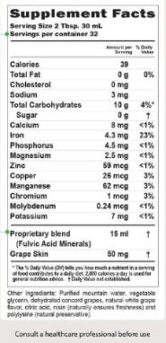 Liquid Fulvic Minerals Grape by Buried Treasure