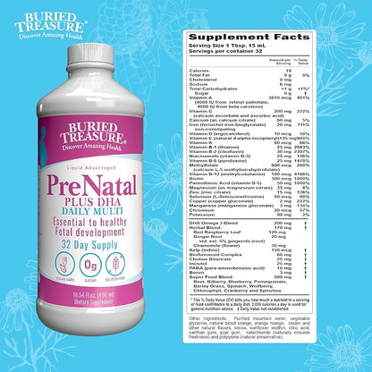Liquid Prenatal Multi Plus DHA by Buried Treasure