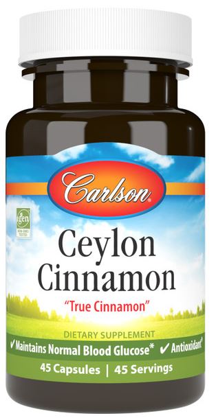 Ceylon Cinnamon 500mg Capsules by Carlson Labs