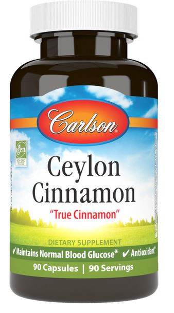 Ceylon Cinnamon 500mg Capsules by Carlson Labs