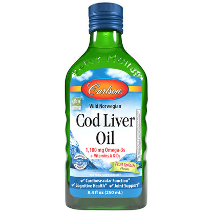 Liquid Cod Liver Oil Fruit Splash by Carlson Labs