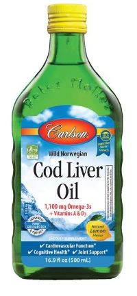 Liquid Cod Liver Oil Lemon by Carlson Labs