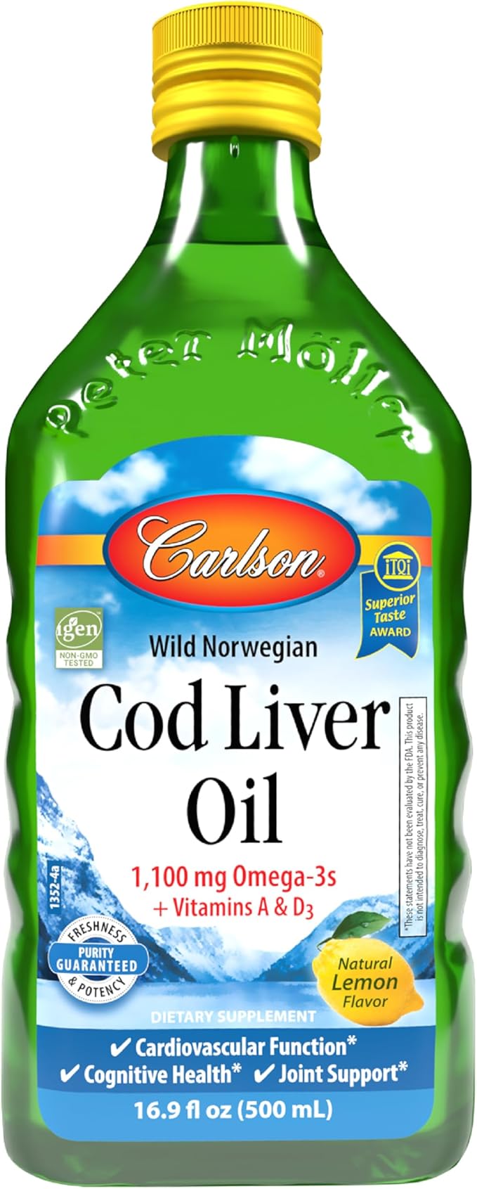 Liquid Cod Liver Oil Lemon by Carlson Labs
