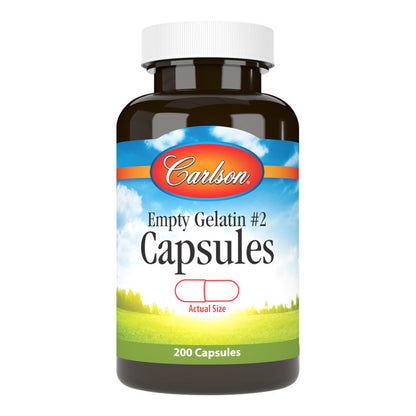Empty Gelatin Capsules Small #2 by Carlson Labs