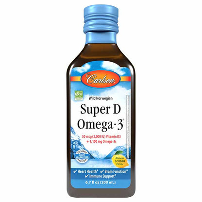 Super D Omega 3 Lemon Liquid by Carlson Labs