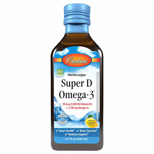 Super D Omega 3 Lemon Liquid by Carlson Labs