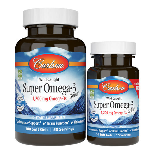 Super Omega 3 Softgels Bonus Pack by Carlson Labs