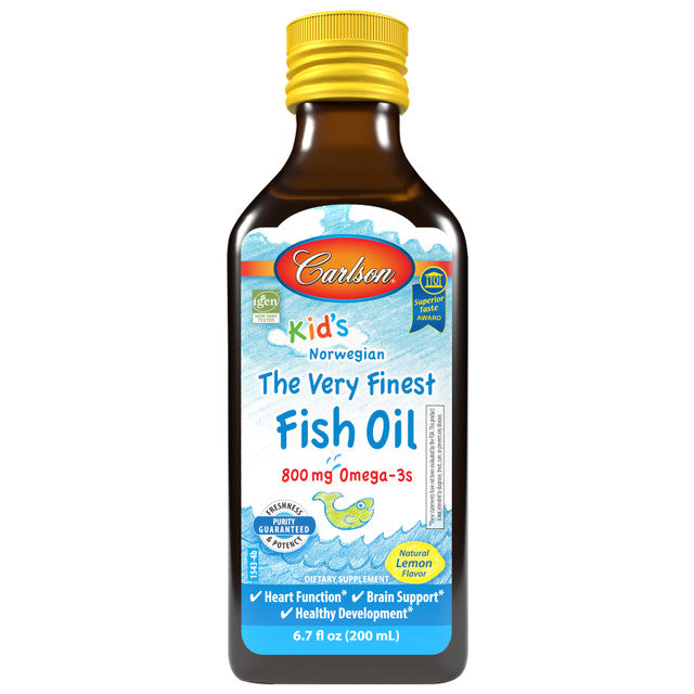 Kids Fish Oil Liquid Lemon by Carlson Labs